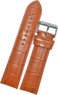 SURU U230 Padded Ogive Tip 24 mm Genuine Leather Watch Strap(Tan)