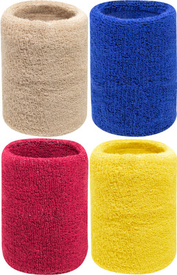 Neska Moda Unisex Wrist Support/Wrist Band-Free Size Wrist Support(Beige, Blue, Maroon, Yellow)
