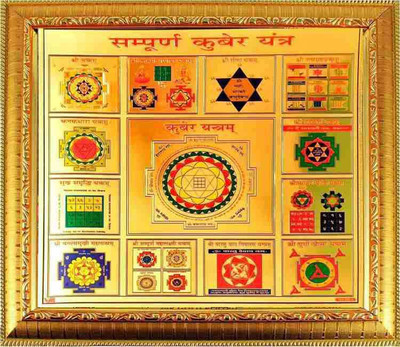 SRI BATUK SHRI SAMPURNA KUBER YANTRAM Wall Hanging and Fully Framed Plated Yantra(Pack of 1)
