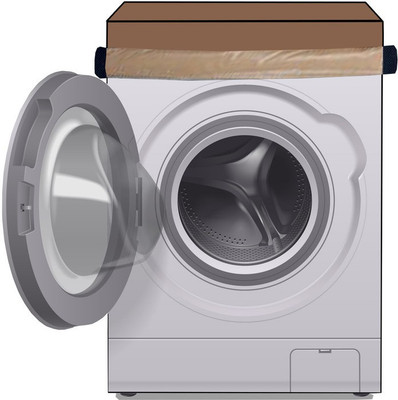 Delideal Front Loading Washing Machine  Cover(Width: 61 cm, Beige)