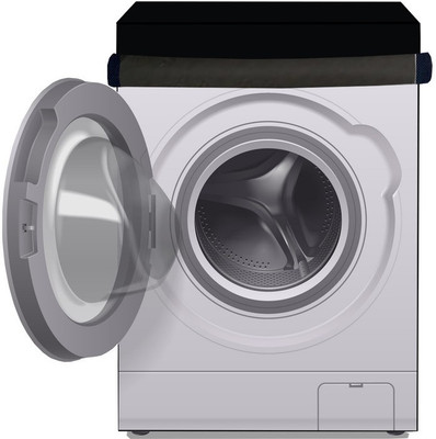 Delideal Front Loading Washing Machine  Cover(Width: 64 cm, Black)