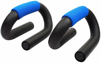 VACULACE Push Up Bars Stand with Foam Grip Handle for Chest Press, Gym & Home Exercise Push-up Bar(Black, Blue)