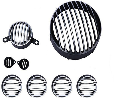 Golden Fox Head Light+Tail light+Indicator Set Cover+ Parking Set For Royal Enfield Bullet Classic 350 Bike Headlight Grill (Black) Bike Headlight Grill(Black) Golden Fox Head Light+Tail light+Indicator Set Cover+ Parking Set For Royal Enfield Bullet Classic 350 Bike Headlight Grill (Black) Bike Headlight Grill(Black)