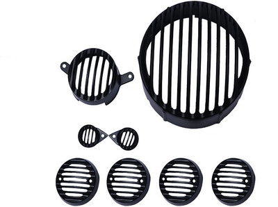 Golden Fox Metal Head Light+Tail light+Indicator Set Cover+ Parking Set For Royal Enfield Bullet Classic 350 Bike Headlight Grill (Black) Bike Headlight Grill(Black) Golden Fox Metal Head Light+Tail light+Indicator Set Cover+ Parking Set For Royal Enfield Bullet Classic 350 Bike Headlight Grill (Black) Bike Headlight Grill(Black)