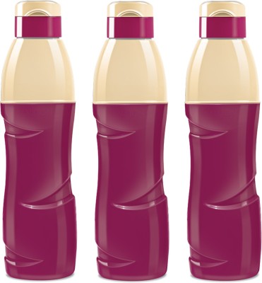 MILTON Kool Crony 900 Insulated Water Bottle, Set of 3, 700 ml Each, Purple 700 ml Bottle(Pack of 3, Purple, Beige, Plastic)