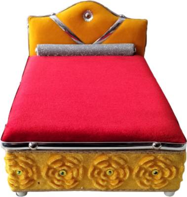 KRISHNA Laddu Gopal Thakur Ji Kanha Ji Wooden Box Bed ( Size 0 - 10 No ) Wooden Pooja Chowki