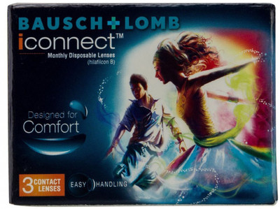 BAUSCH & LOMB Monthly Disposable(-6.5, Contact Lenses, Pack of 3)