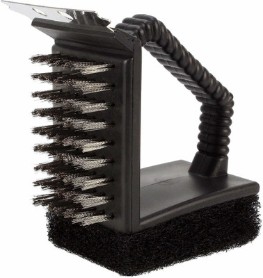 Kingmart 3 in 1 BBQ Cleaning Brush Handle Scratch Brush(Pack of 1)