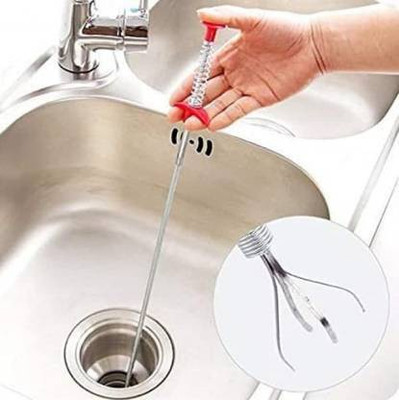 Triangle Ant Stainless Steel Drain Cleaner Wire Spring - Clog Remover Tool - Drainage Block Remover Tool - Drain Cleaning Wire Tool Crystal Drain Opener(1 L)
