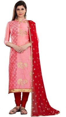 Kimisha Chanderi Embroidered Salwar Suit Material