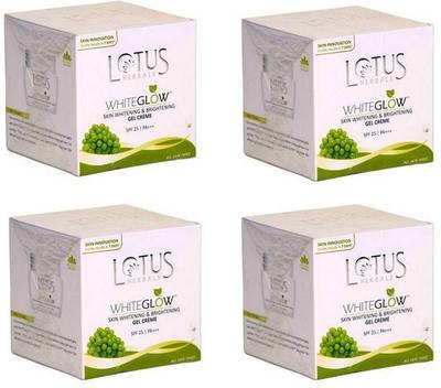 LOTUS Whiteglow Skin Whitening &amp; Brightening Gel Cream SPF 25(Pack of 4) (40g * 4)  (160 g)