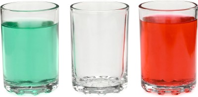 Somil (Pack of 3) Party Perfect Shot Glasses- C127 Glass Set Water/Juice Glass(150 ml, Glass, Clear)