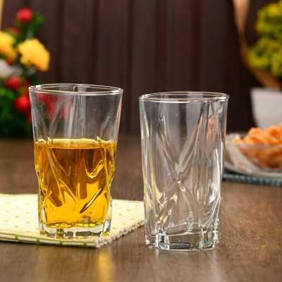 1st Time (Pack of 2) Premium Quality Transparent Glasses For Alcoholic And Non Alcoholic Drinks- A10 Glass Set Water/Juice Glass(300 ml, Glass, Clear)