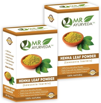 MR Ayurveda Premium Quality Natural Henna Powder - Pack of 2(200 g)