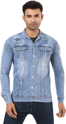 FAST TRAIN Full Sleeve Washed Men Denim Jacket