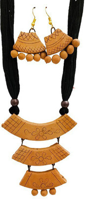 MUKHERJEE HANDICRAFTS: TRANSFORMATION OFLIFE........ Terracotta Multicolor Jewellery Set(Pack of 1)