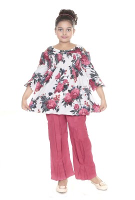 Celebrity Club Girls Party(Festive) Top Pant(PINK)