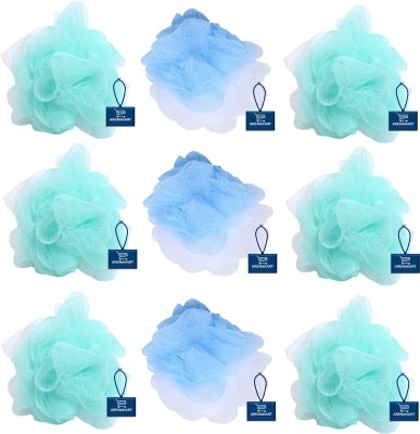 arenakart Loofah(Pack of 9, Blue, Green)