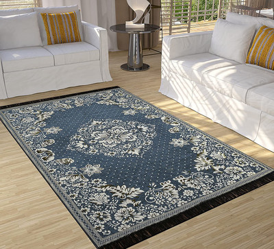 Linen Basics Velvet Floor Mat(Grey, Large)