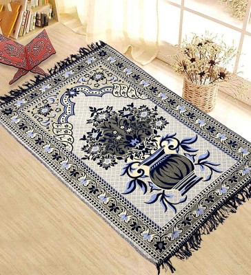 WEAVERS VILLA Cotton Prayer Mat(Blue, Large)