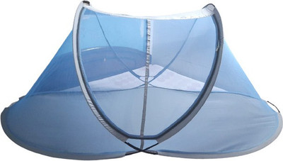 A One Polyester Adults Washable Extra Large Size 216X109X90 SPL Mosquito Net Mosquito Net(Blue, Tent)