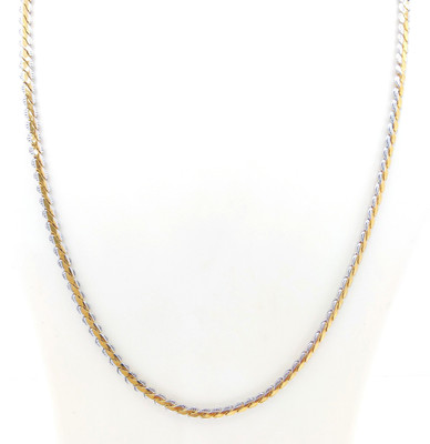 Pandadi Collection PNDC Men'S & Women'S Chain Two Tone Chain Silver, Gold-plated Plated Alloy Chain