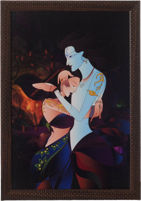 Bhawana Creation Digital Reprint 10 inch x 8 inch Painting(With Frame)