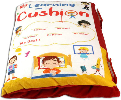 AMIGOS STORE Microfibre Cushion Pack of 1 Alphanumeric, Fruits, Nature, Animals, Birds(Red)