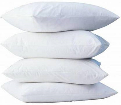 Navi collection Microfibre Solid Sleeping Pillow Pack of 4(White)