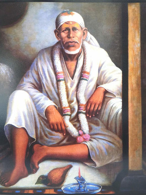 Shirdi Sai Baba Wall Poster Without Frame | Ideal for Home Decor | Office | Pooja Ghar | Matt finish with Sparkle Poster | Without sticker - 16 x 20 Inch Photographic Paper(20 inch X 16 inch)