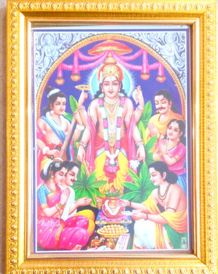 FRAMTASTIC LORD SATYANARAYANA SMALL SIZE PHOTO FRAME Religious Frame