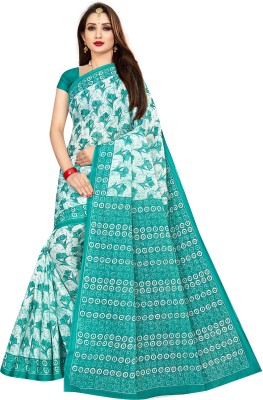 TAMAIRA FASHION Printed Daily Wear Pure Cotton Saree(Light Green)