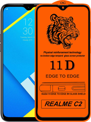 Rofix star Edge To Edge Tempered Glass for Realme C2(Pack of 1)