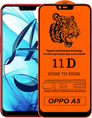 Rofix star Edge To Edge Tempered Glass for Oppo A5(Pack of 1)