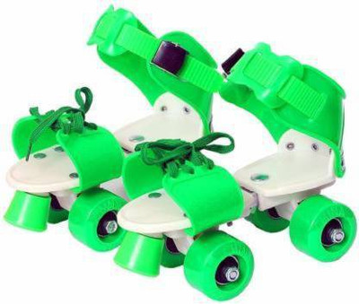 TSNT Roller Skates Shoes For Kids / Childrens Quad Roller Skates Quad Roller Skates - Size 6 UK(Green)