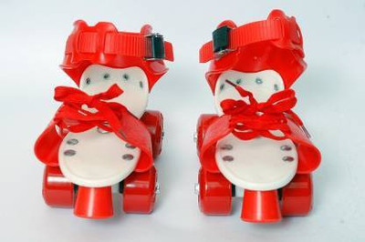 TINGLEZONE Roller Skate For Kids Quad Roller Skates - Quad Roller Skates Quad Roller Skates - Size 7-12 UK(Red)