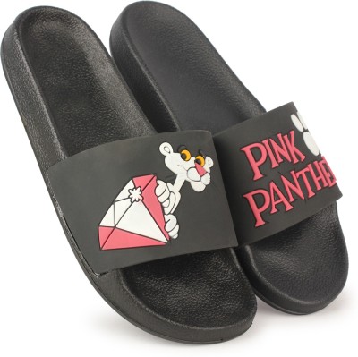 Newera Women Slides(Black , 6)