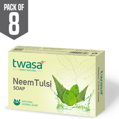 Twasa Pure Natural Antiseptice & Moisturising Neem Soap Combo Pack(8 x 100 g)