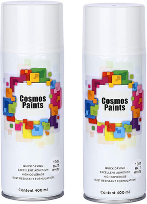 Cosmos Paints White Spray Paint 800 ml(Pack of 2)