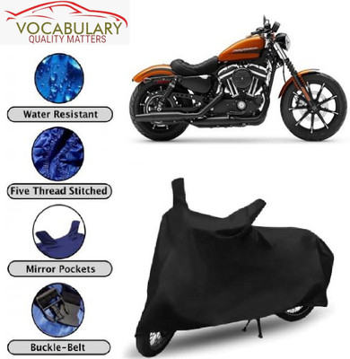 MEGA MARTZZ Waterproof Two Wheeler Cover for Harley Davidson(Iron 883, Black)