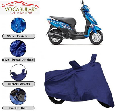 MEGA MARTZZ Waterproof Two Wheeler Cover for Suzuki(Let's, Blue)