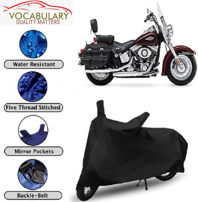 Vocabulary Waterproof Two Wheeler Cover for Harley Davidson(Heritage Softail Classic, Black)