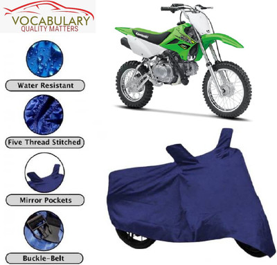 MEGA MARTZZ Waterproof Two Wheeler Cover for Kawasaki(KLX 110, Blue)