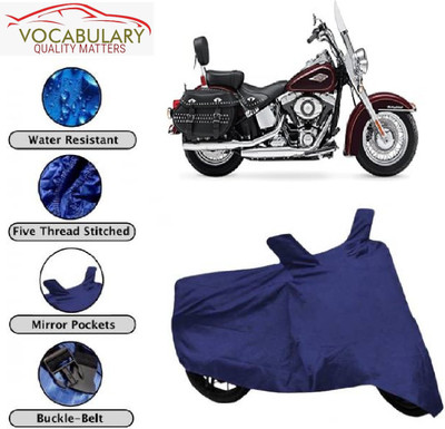 MEGA MARTZZ Waterproof Two Wheeler Cover for Harley Davidson(Heritage Softail Classic, Blue)