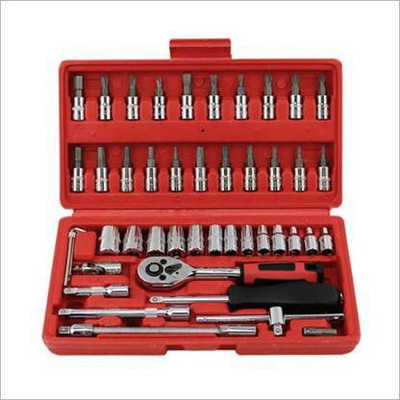 saysha High Quality 46pcs 1/4-Inch Socket Set Tool Ratchet Torque Wrench Combo Tools Kit Car Repair Tools Set Socket Set(Pack of 1)