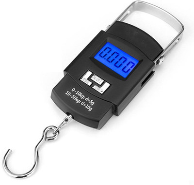 Glancing 50Kg Portable Luggage Hanging Weight Machine Digital Weighing Scale Weighing Scale(Black)