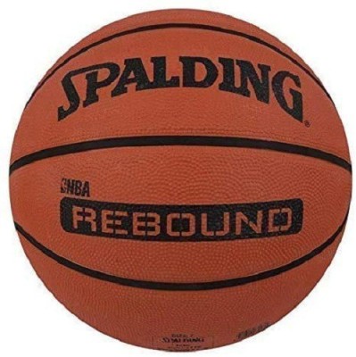 SPALDING NBA Rebound Basketball Ball Orange Grainy Textured Basketball Without Air Pump Basketball - Size: 7(Pack of 1)