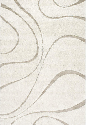 Acarpet Beige Polyester Carpet(5 ft,  X 7 ft, Rectangle)