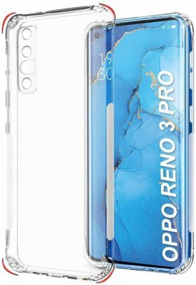 Asprint Bumper Case for Oppo Reno 3 Pro(Transparent, Camera Bump Protector, Silicon, Pack of: 1)