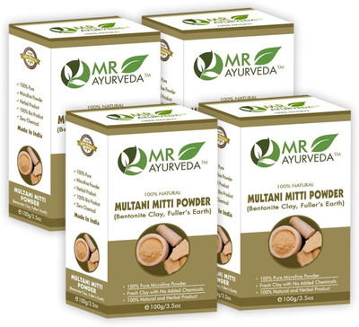 MR Ayurveda Best Selling Multani Mitti Powder - Set of 4(4 Items in the set)
